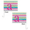 Colorful Chevron Car Flag - 11" x 8" - Front & Back View
