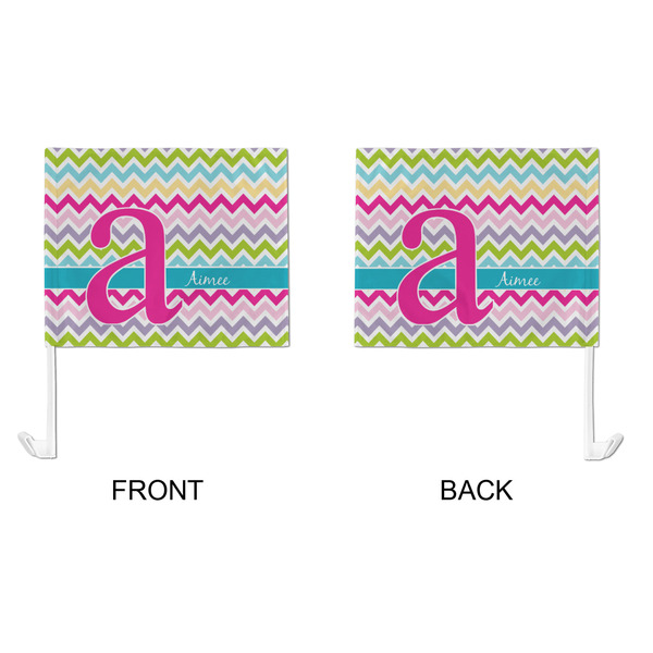 Colorful Chevron Car Flag - Large - APPROVAL