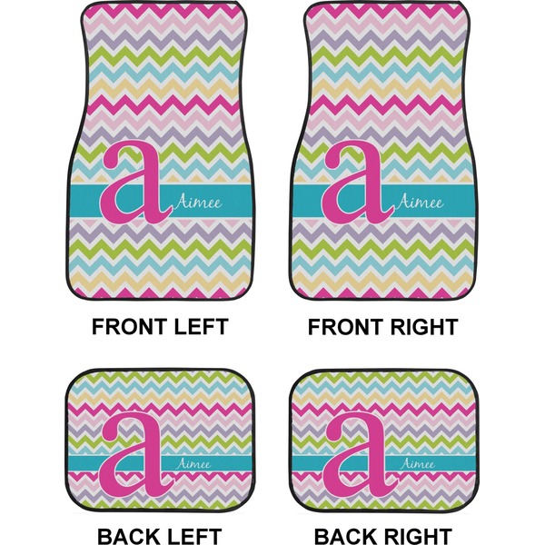Colorful Chevron Car Floor Mats Set (2F + 2B)