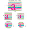 Colorful Chevron Car Magnets - SIZE CHART