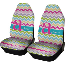 Colorful Chevron Car Seat Covers (Set of Two) (Personalized)