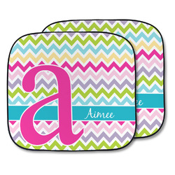 Colorful Chevron Car Sun Shade - Two Piece (Personalized)