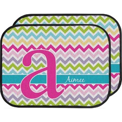 Colorful Chevron Car Floor Mats (Back Seat) (Personalized)