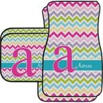 Colorful Chevron Car Floor Mats Set - 2 Front & 2 Back (Personalized)