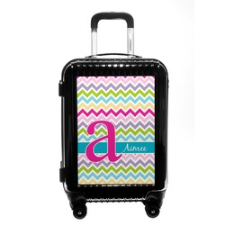 Colorful Chevron Carry On Hard Shell Suitcase (Personalized)