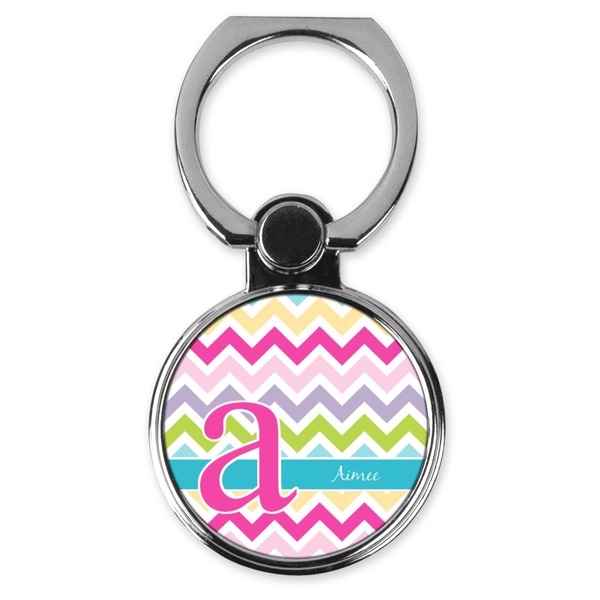 Custom Colorful Chevron Cell Phone Ring Stand & Holder (Personalized)