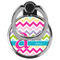 Colorful Chevron Cell Phone Ring Stand & Holder - Front (Collapsed)