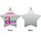 Colorful Chevron Ceramic Flat Ornament - Star Front & Back (APPROVAL)