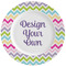 Colorful Chevron Ceramic Dinner Plates (Set of 4) (Personalized)
