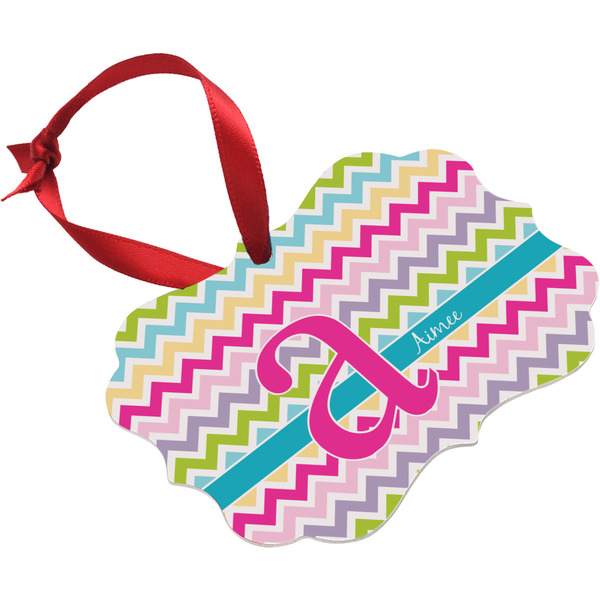 Colorful Chevron Christmas Ornament
