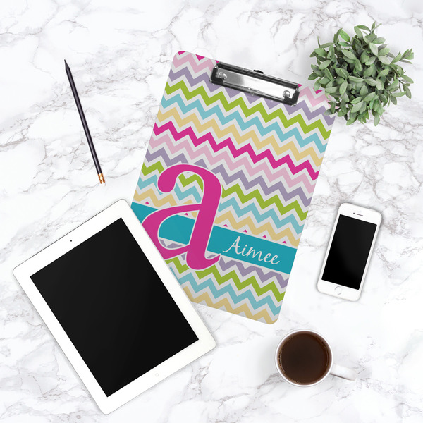 Colorful Chevron Clipboard - Lifestyle Photo