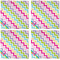 Colorful Chevron Cloth Napkins - Personalized Dinner (APPROVAL) Set of 4