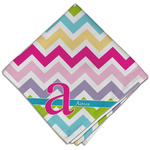 Colorful Chevron Cloth Dinner Napkin - Single w/ Name and Initial