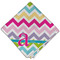 Colorful Chevron Cloth Napkins - Personalized Dinner (Folded Four Corners)