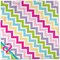 Colorful Chevron Cloth Napkins - Personalized Dinner (Full Open)