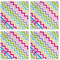Colorful Chevron Cloth Napkins - Personalized Lunch (APPROVAL) Set of 4