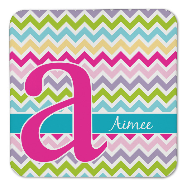 Colorful Chevron Coaster Set - FRONT (one)