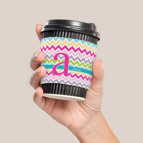 Colorful Chevron Coffee Cup Sleeve - LIFESTYLE