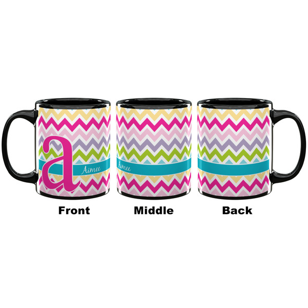 Colorful Chevron Coffee Mug - 11 oz - Black APPROVAL