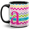 Colorful Chevron Coffee Mug - 11 oz - Full- Black