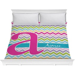 Colorful Chevron Comforter - King (Personalized)