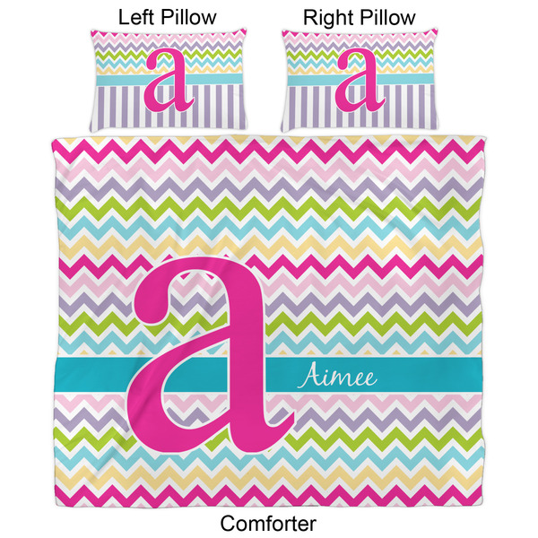 Colorful Chevron Comforter Set - King - Approval