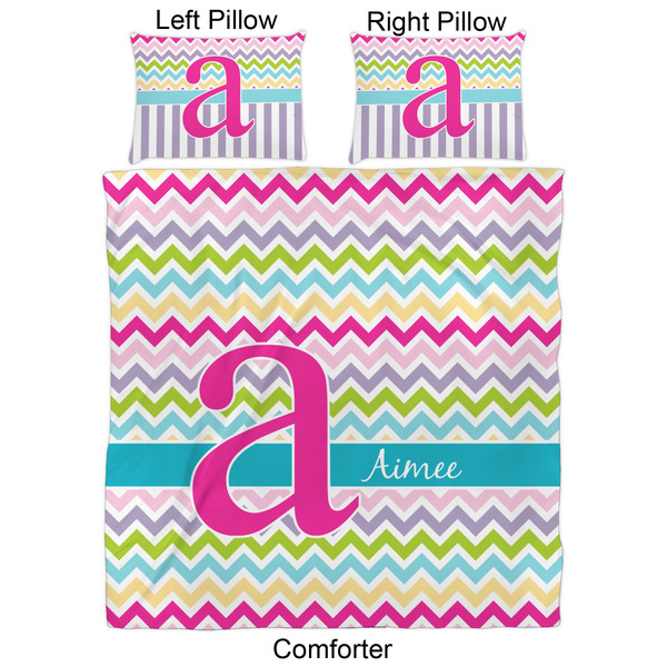 Colorful Chevron Comforter Set - Queen - Approval