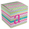Colorful Chevron Cube Favor Gift Box - Front/Main