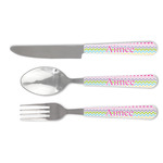 Colorful Chevron Cutlery Set (Personalized)