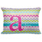 Colorful Chevron Decorative Baby Pillowcase - 16"x12" w/ Name and Initial