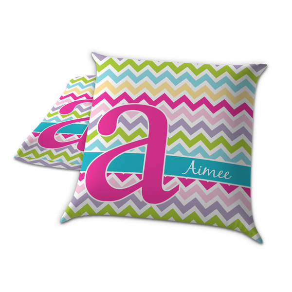 Colorful Chevron Decorative Pillow Case - TWO