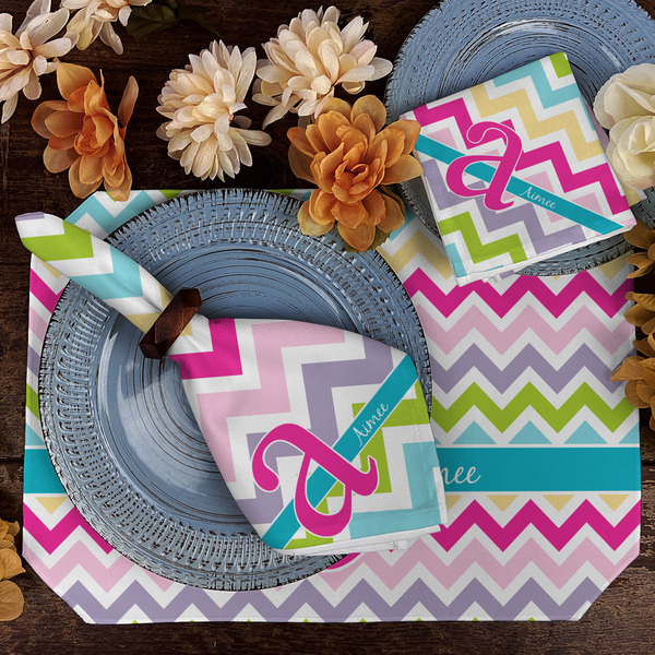 Colorful Chevron Dining Set