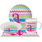 Colorful Chevron Dinner Set - 4 Pc (Personalized)