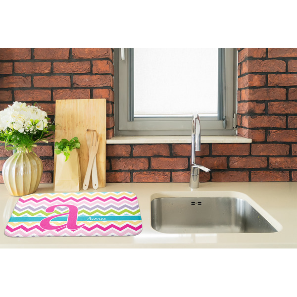Colorful Chevron Dish Drying Mat - LIFESTYLE 2