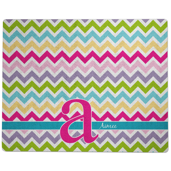 Colorful Chevron Dog Food Mat - Large without Bowls