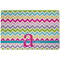 Colorful Chevron Dog Food Mat - Small without bowls