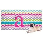 Colorful Chevron Dog Towel (Personalized)