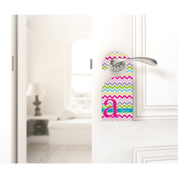 Colorful Chevron Door Hanger - LIFESTYLE