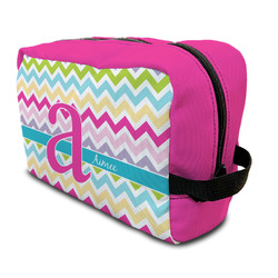 Colorful Chevron Men's Toiletry Bags (Personalized)