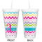 Colorful Chevron Double Wall Tumbler with Straw - Approval