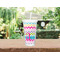 Colorful Chevron Double Wall Tumbler with Straw Lifestyle