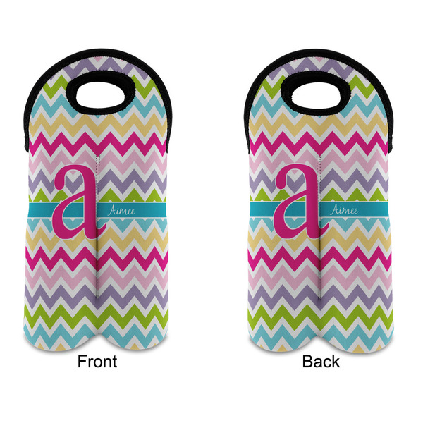 Colorful Chevron Double Wine Tote - APPROVAL (new)