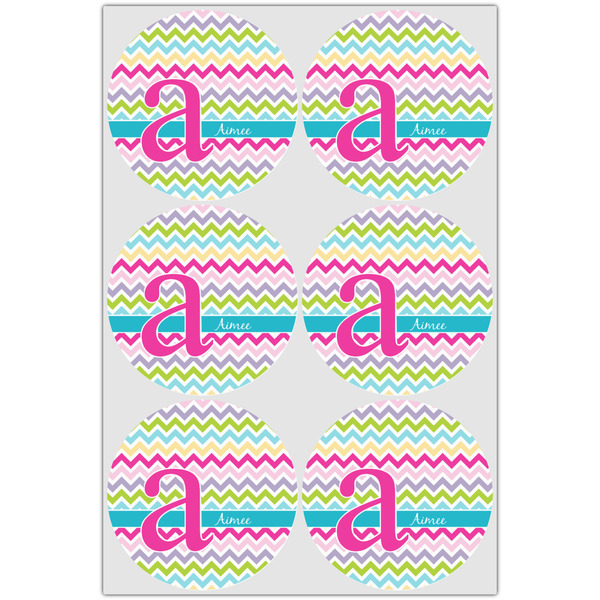 Colorful Chevron Drink Topper - XLarge - Set of 6