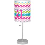 Colorful Chevron 7" Drum Lamp with Shade Linen (Personalized)