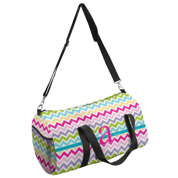 Custom Colorful Chevron Duffel Bag (Personalized)