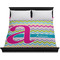 Colorful Chevron Duvet Cover - King - On Bed - No Prop
