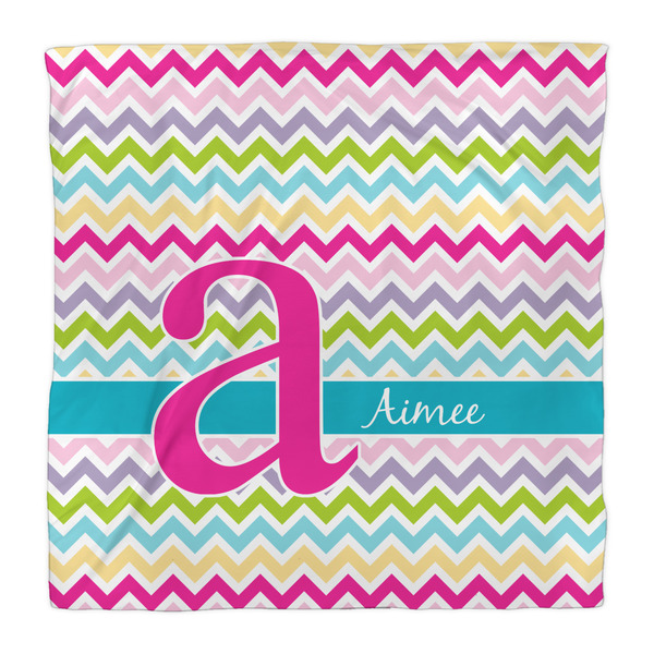 Colorful Chevron Duvet Cover - Queen - Front