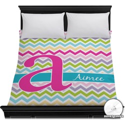 Colorful Chevron Duvet Cover - Full / Queen (Personalized)