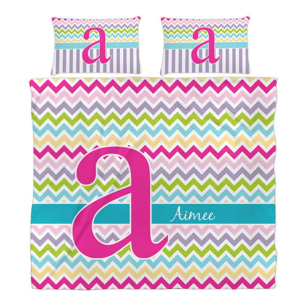 Colorful Chevron Duvet Cover Set - King - Alt Approval
