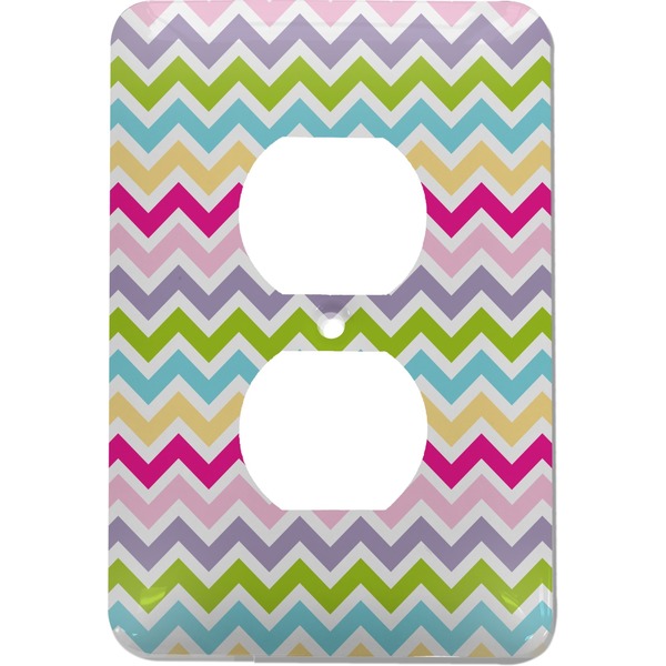 Custom Colorful Chevron Electric Outlet Plate
